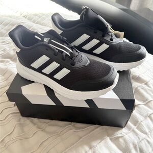 Adidas Monochrome Athletic Shoes, Boys, Size 4